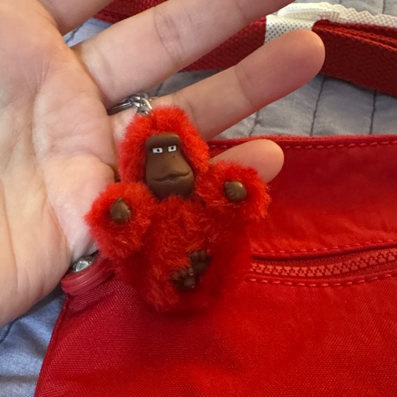 Kipling Vibrant Red Crossbody Bag - Cherry Tonal Keiko - Picture 3 of 5